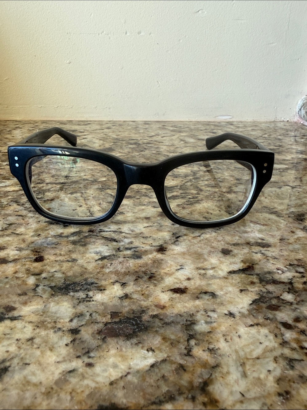 Men's JINS Black Rectangular Prescription Glasses - Classic Everyday Frames